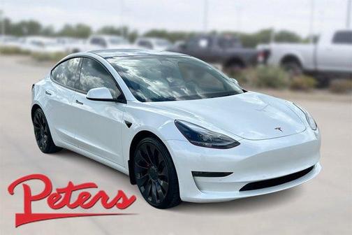 White 2021 Tesla Model 3 Performance