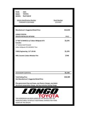 2025 Toyota RAV4 Hybrid LE