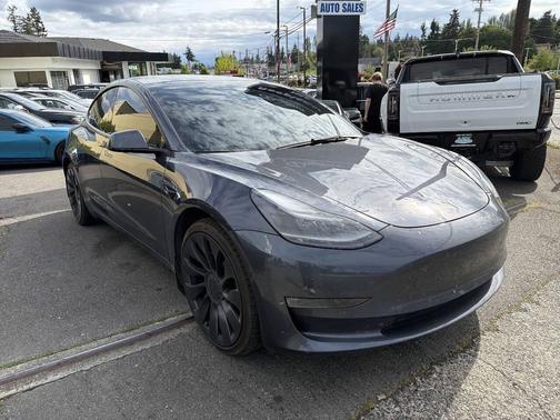 Midnight Silver Metallic 2022 Tesla Model 3 Performance