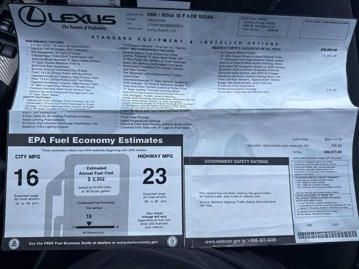 2008 Lexus IS-F Base 4dr Sedan