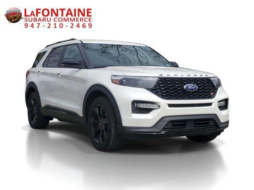 Star White Metallic Tri-Coat 2020 Ford Explorer ST