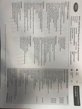 2018 Land Rover Range Rover Supercharged