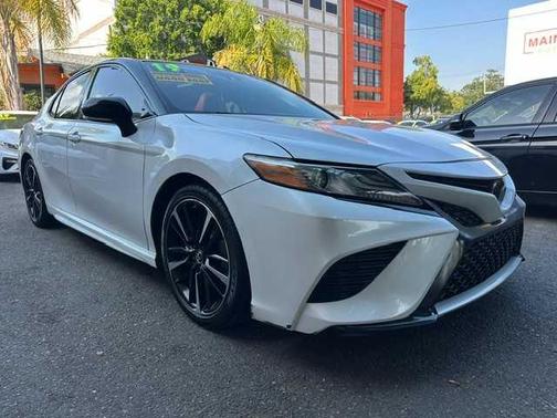 White 2019 Toyota Camry XSE
