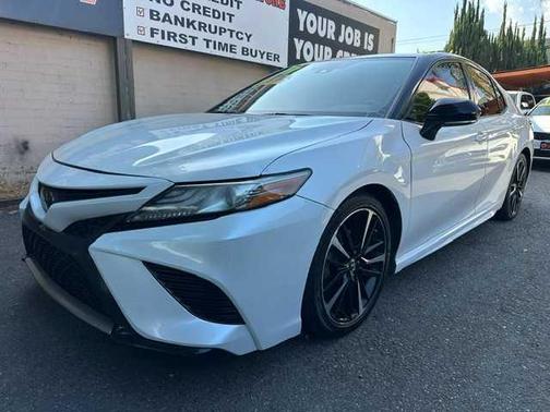 White 2019 Toyota Camry XSE