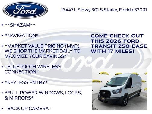 Oxford White 2026 Ford Transit-250 148 WB Medium Roof Cargo