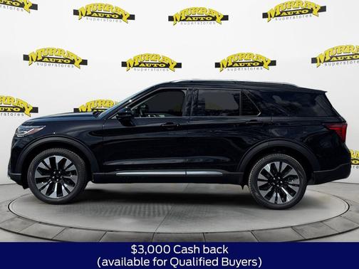 Agate Black Metallic 2026 Ford Explorer Platinum