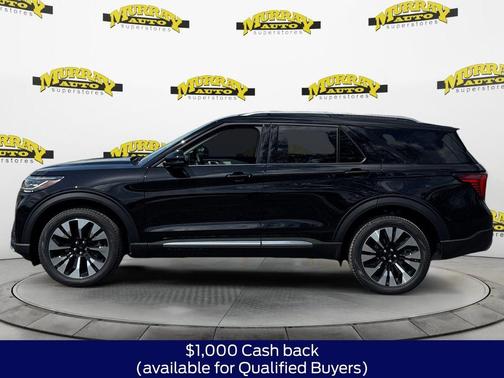Agate Black Metallic 2026 Ford Explorer Platinum