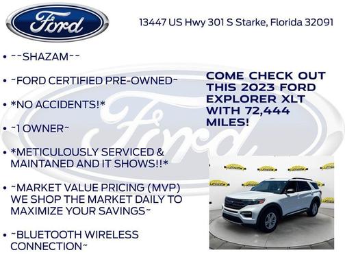 White Metallic 2023 Ford Explorer XLT