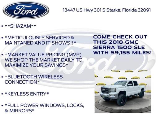 White 2018 GMC Sierra 1500 SLE