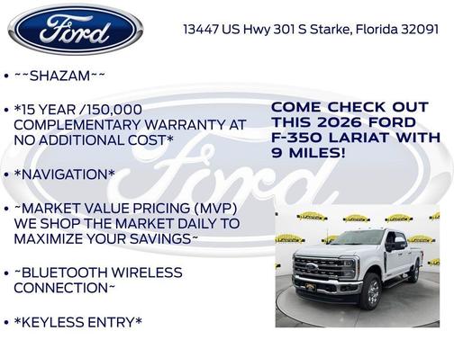 Oxford White 2026 Ford F-350 Lariat Super Duty