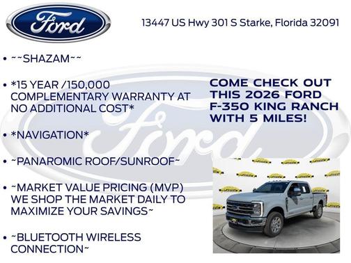 Glacier Gray Metallic 2026 Ford F-350 King Ranch