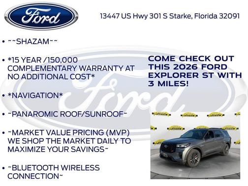 Carbonized Gray Metallic 2026 Ford Explorer ST