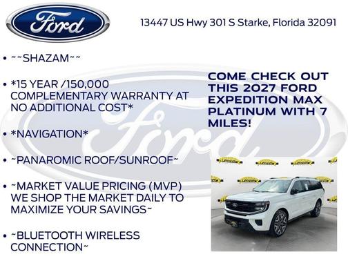 Star White 2027 Ford Expedition Max Platinum