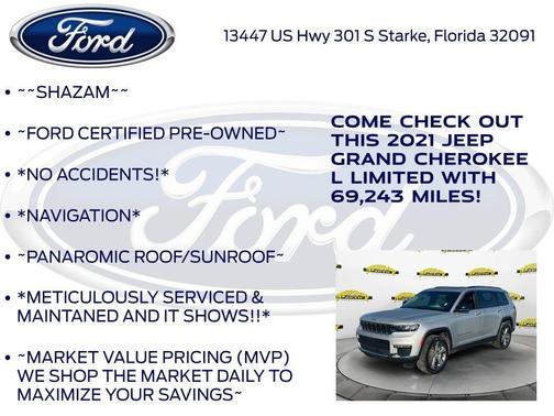 Silver Zynith 2021 Jeep Grand Cherokee L Limited