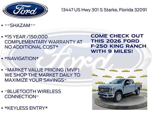 Glacier Gray Metallic 2026 Ford F-250 King Ranch