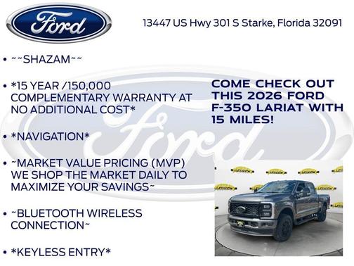 Carbonized Gray Metallic 2026 Ford F-350 Lariat Super Duty