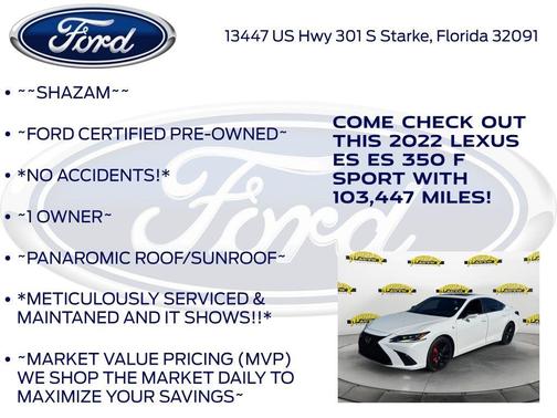 Ultra White 2022 Lexus ES 350 F Sport