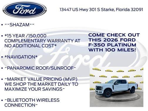 Star White 2026 Ford F-350 Platinum