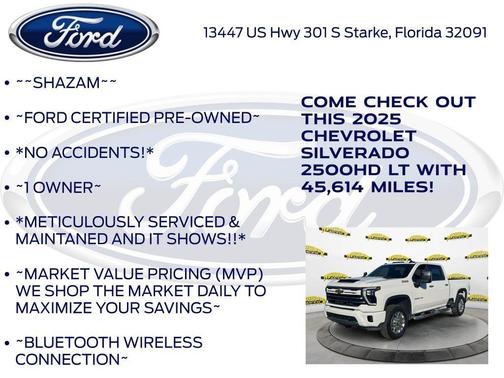 Summit White 2025 Chevrolet Silverado 2500 LT