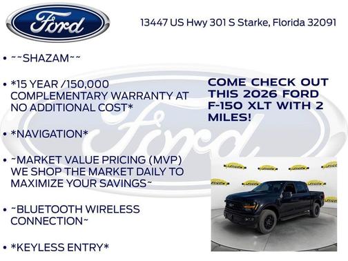 Agate Black Metallic 2026 Ford F-150 XLT