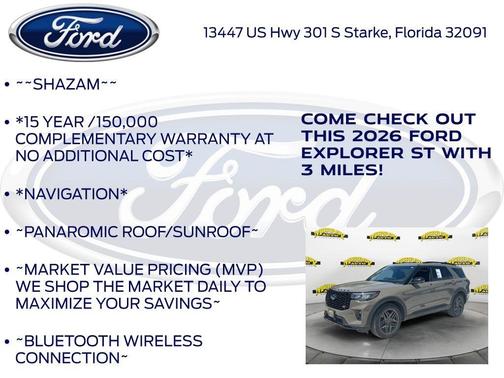 Gray 2026 Ford Explorer ST