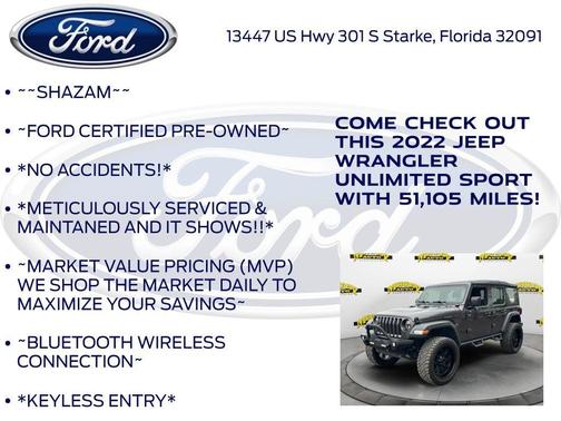 Granite Crystal Clearcoat Metallic 2022 Jeep Wrangler Unlimited Sport