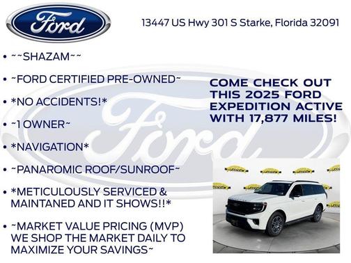 Oxford White 2025 Ford Expedition Active