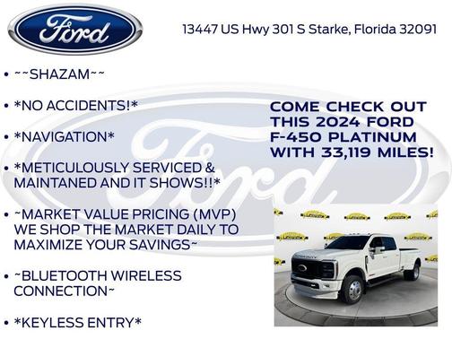 White Metallic 2024 Ford F-450 Platinum