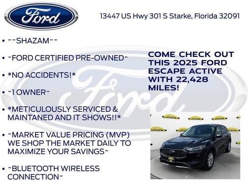 Black Metallic 2025 Ford Escape Active