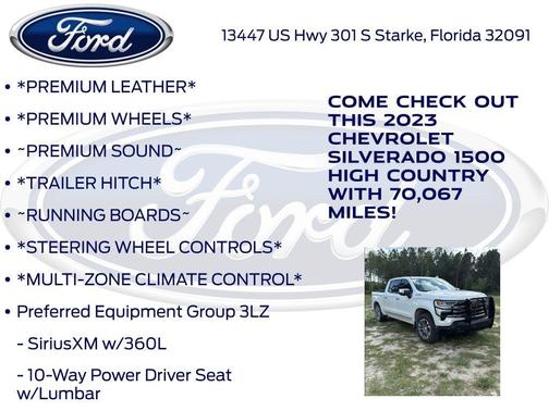 Pearl 2023 Chevrolet Silverado 1500 High Country