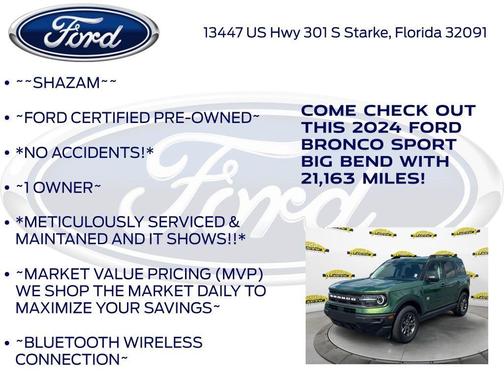 Green Metallic 2024 Ford Bronco Sport Big Bend