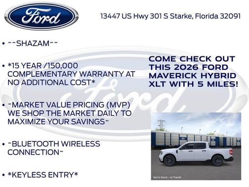 Space White Metallic 2026 Ford Maverick XLT