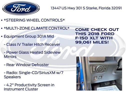 Lightning Blue 2018 Ford F-150 XLT