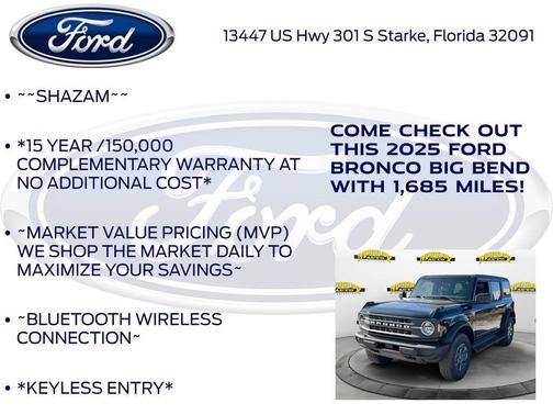 Shadow Black 2025 Ford Bronco Big Bend