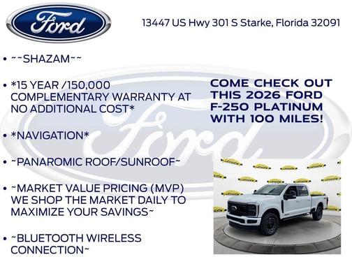 Star White 2026 Ford F-250 Platinum