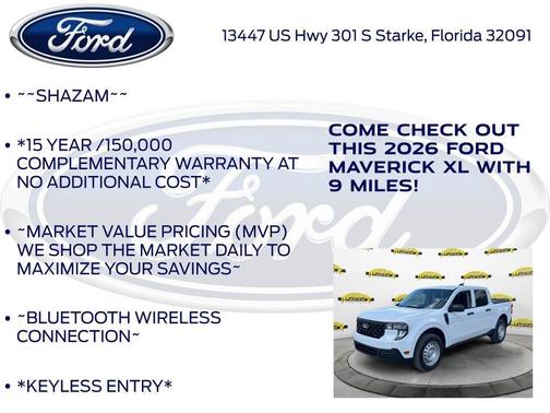 Oxford White 2026 Ford Maverick XL