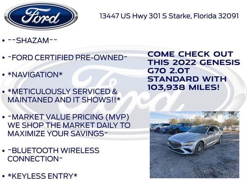 2022 Genesis G70 2.0T