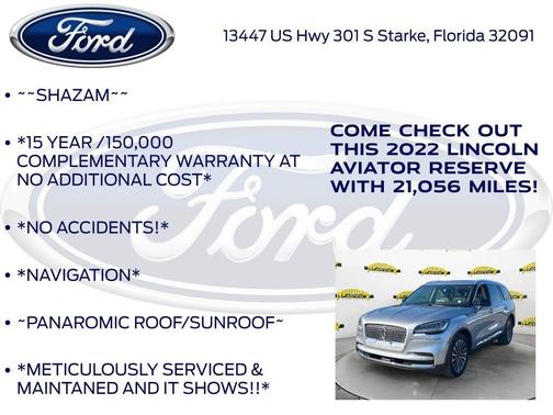 2022 Lincoln Aviator Reserve RWD
