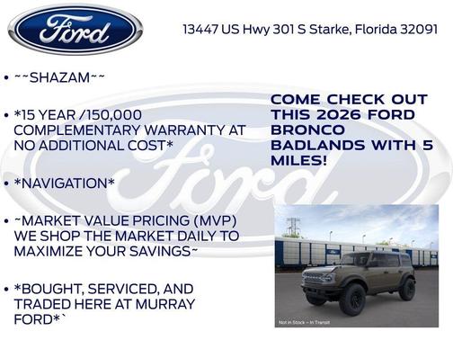 Gray 2026 Ford Bronco Badlands