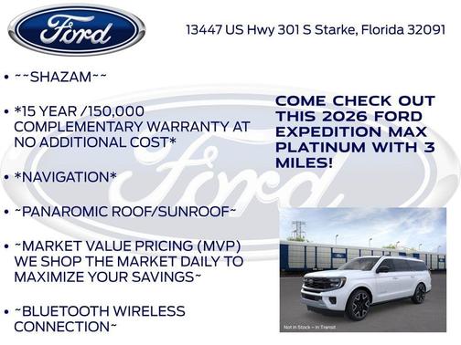 Star White 2026 Ford Expedition Max Platinum