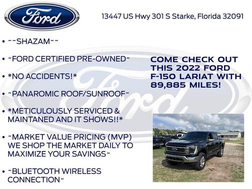 Black Metallic 2022 Ford F-150 Lariat