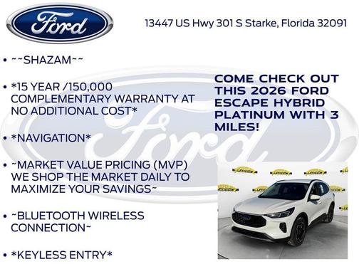 2026 Ford Escape Platinum