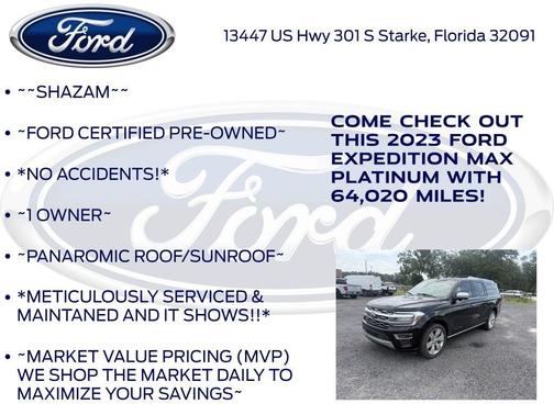Black Metallic 2023 Ford Expedition Max Platinum