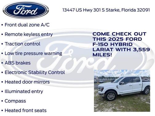 White Metallic 2025 Ford F-150 Lariat