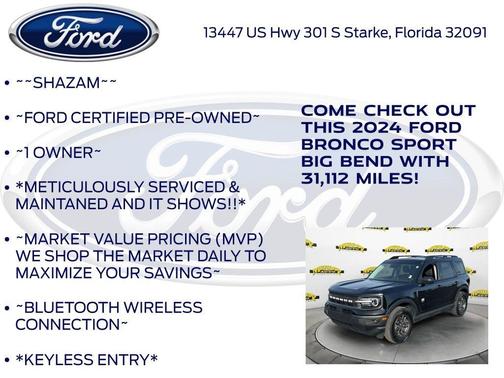 Shadow Black 2024 Ford Bronco Sport Big Bend