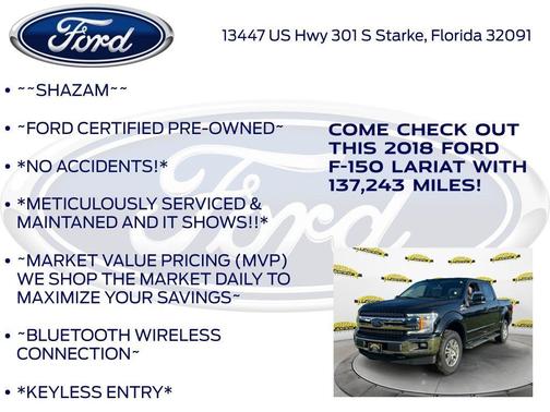 Shadow Black 2018 Ford F-150 Lariat