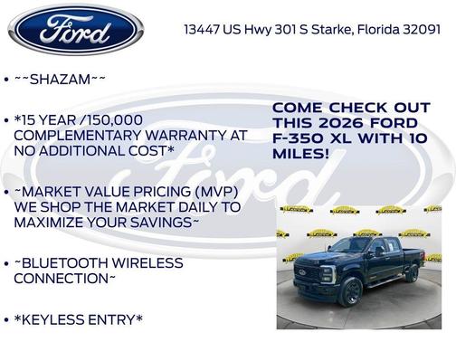 Agate Black 2026 Ford F-350 XL