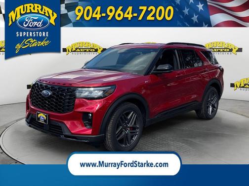 Rapid Red Metallic Tinted Clearcoat 2026 Ford Explorer ST-Line