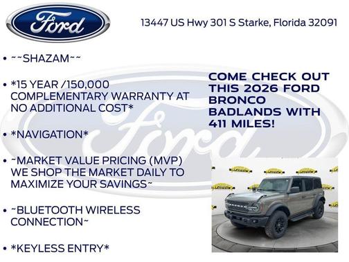 Gray 2026 Ford Bronco Badlands