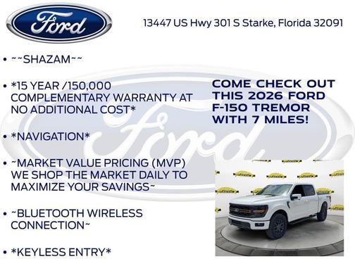 Oxford White 2026 Ford F-150 Tremor
